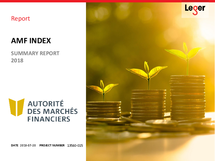 2018 AMF Financial Awareness Index – Summary Report Research report