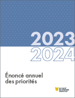 Document de l'Énoncé annuel des priorités 2023-2024
